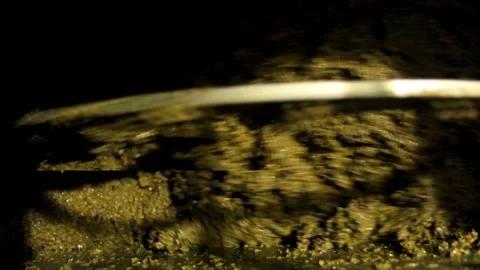 Olive paste in malaxation tank Stock Footage 143870286