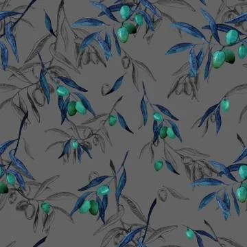 Olive pattern Stock Illustration
