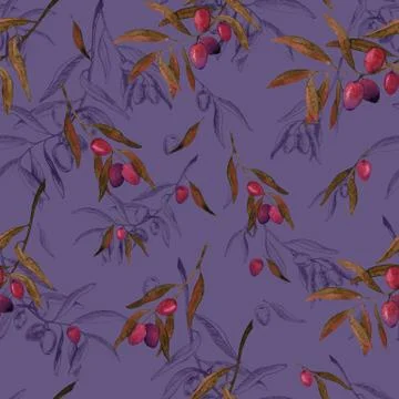 Olive pattern Stock Illustration