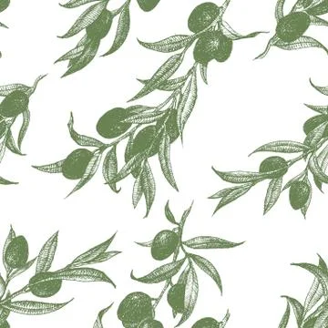 Olive pattern vector Stock Illustration