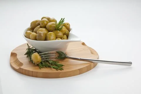 Olive plate Stock Photos