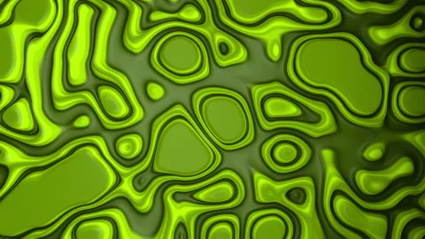 Olive refulgent wavy liquid surface. Digital graphic abstract background with Stock Footage 131665401