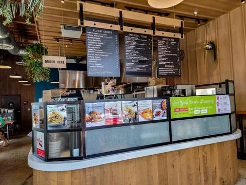 Olive Seed Cafe interior Stock Photos
