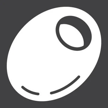 Olive solid icon, vegetable and diet Stock Illustration