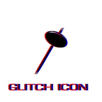 Olive on stick icon flat Illustrazione stock