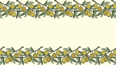 Olive template with copy space Stock Illustration