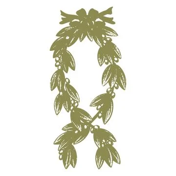 Olive tree branch and fruit, green leaves Illustrazione stock