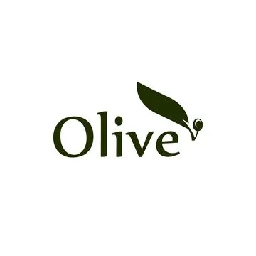 Olive tree leaf, branch and fruit vector logo. Olives oil sign. Illustrazione stock
