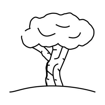 Olive tree line icon vector illustration Stock Illustration