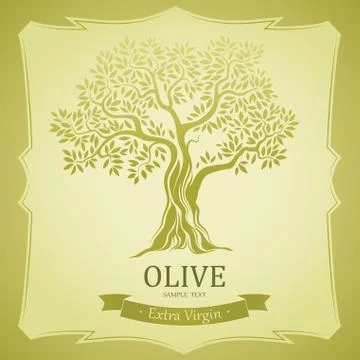 Olive tree. Olive oil. Stock Illustration