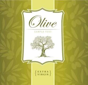 Olive tree. Olive oil. Stock Illustration
