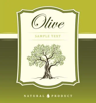 Olive tree. Olive oil. Stock Illustration