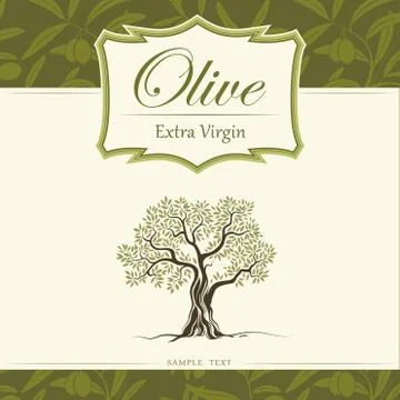 Olive tree. Olive oil. Stock Illustration