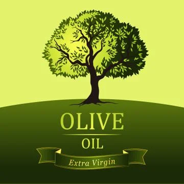 Olive tree. Olive oil. Stock Illustration