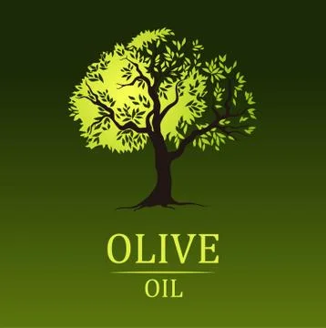 Olive tree. Olive oil. Stock Illustration
