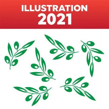 Olive tree pattern. Vector olives background. Olive texture Stock Illustration