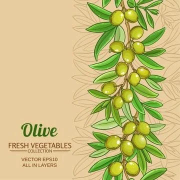Olive vector pattern Stock Illustration