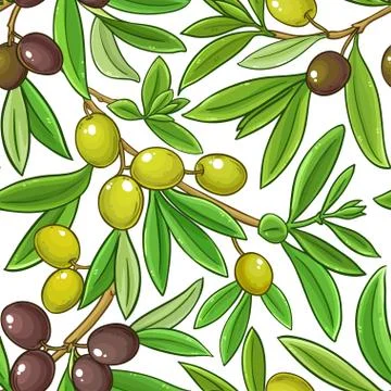 Olive vector pattern Stock Illustration
