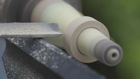 Olive wood turning up-close Stock Footage 151487579