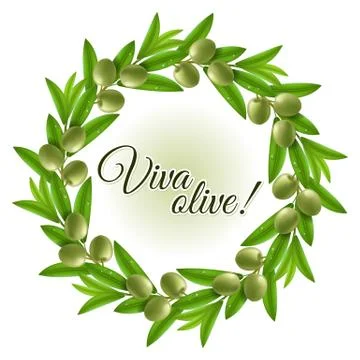 Olive wreath Stock Illustration