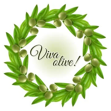Olive wreath Illustrazione stock
