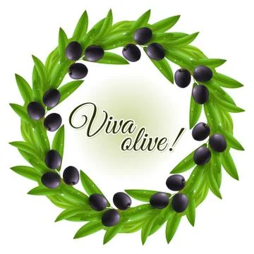 Olive wreath Illustrazione stock