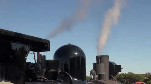 Oliver The Steam Engine letting off steam Stock Footage 52944907