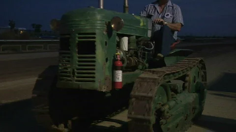 Oliver tracked being parked Stock Footage 867158