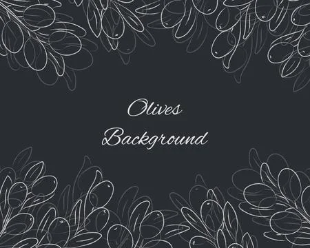 Olives background Stock Illustration