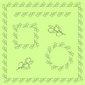 Olives card Stock Illustration