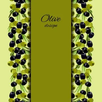 Olives design background. Stock Illustration