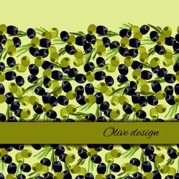 Olives design background. Stock Illustration