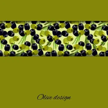 Olives design background. Stock Illustration