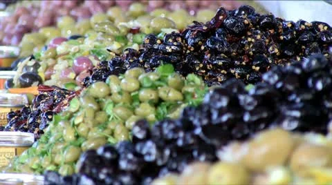 Olives. Different types Stock Footage 21448073