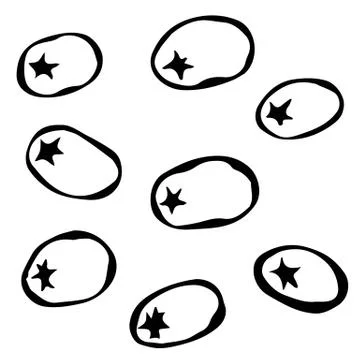 Olives. Doodle Style Vector Design, Isolated on White Background. Stock Illustration