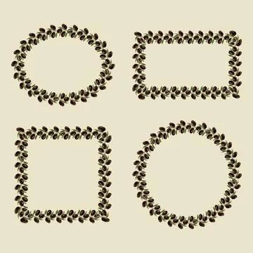 Olives frames set Stock Illustration
