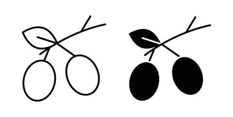 Olives icon Illustration designs pack for Web Stock Illustration