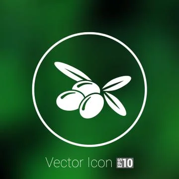 Olives Logo design vector template icon symbol Stock Illustration