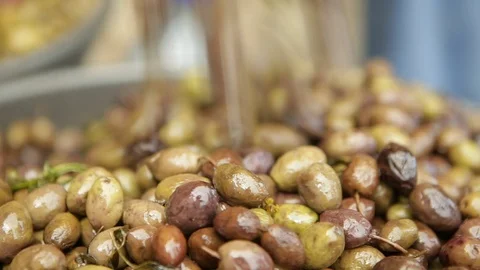 Olives In The Market Stock Footage 102178182