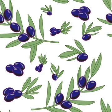 Olives seamless pattern イラスト素材