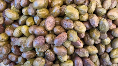 Olives served crushed Stock Footage 330738423