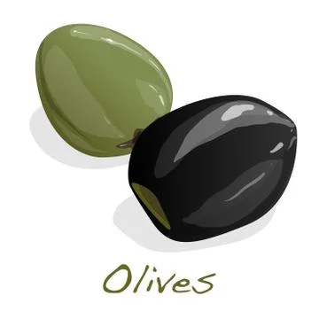Olives vector isolated Stock Illustration