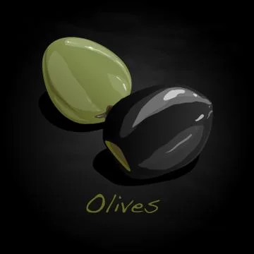 Olives vector isolated Stock Illustration
