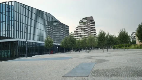 Olivetti square, Milan, Italy Stock Footage 136528588