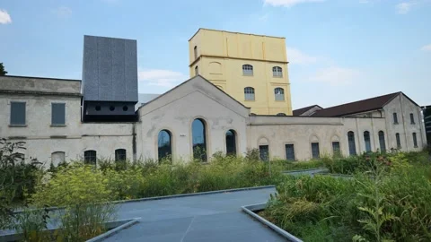 Olivetti square in Milan, Italy Stock Footage 136528954