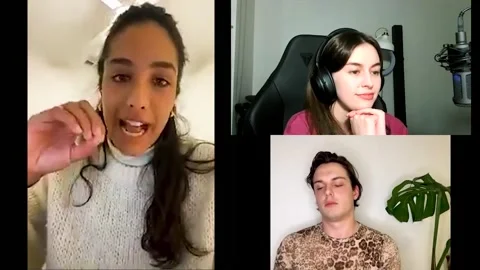 Olivia Junkeer with cast talk about new season of 'Why Are You Like This' - 2021 Video stock 158109968