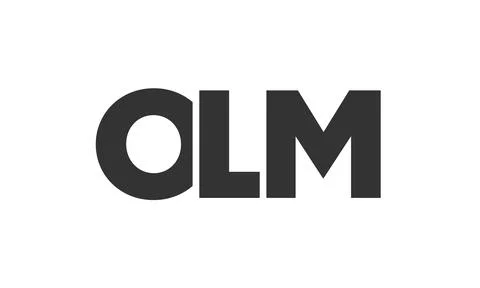 OLM logo design template with strong and modern bold text. Initial based ve.. Stock Illustration