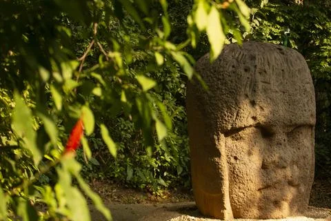 Olmec Colossal head Stock Photos