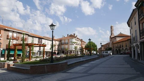 Olmedo Main Square Stock Footage 111777786