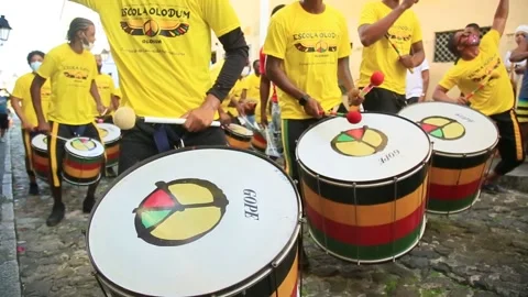 Olodum presentation in salvador Stock Footage 163781275